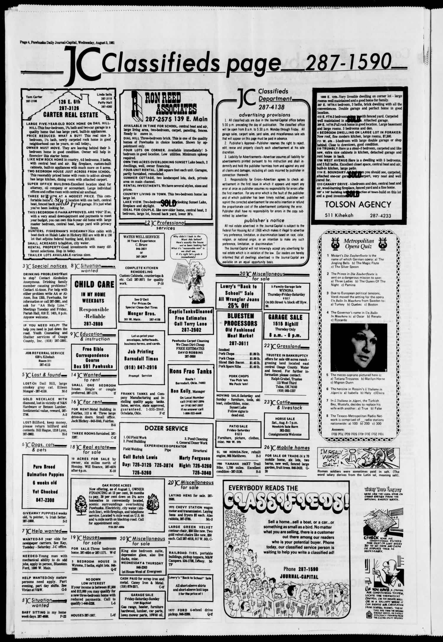 Pawhuska Daily Journal-Capital (Pawhuska, Okla.), Vol. 72, No. 151, Ed. 1 Wednesday, August 5, 1981
                                                
                                                    [Sequence #]: 4 of 6
                                                
