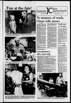 Pawhuska Daily Journal-Capital (Pawhuska, Okla.), Vol. 72, No. 182, Ed. 1 Thursday, September 17, 1981