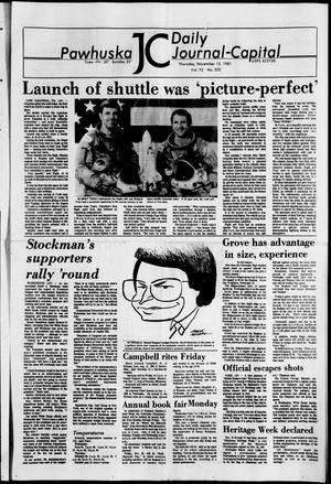 Pawhuska Daily Journal-Capital (Pawhuska, Okla.), Vol. 72, No. 222, Ed. 1 Thursday, November 12, 1981