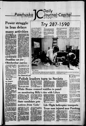 Pawhuska Daily Journal-Capital (Pawhuska, Okla.), Vol. 71, No. 183, Ed. 1 Thursday, September 11, 1980