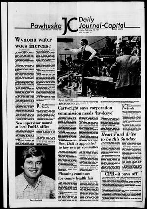 Pawhuska Daily Journal-Capital (Pawhuska, Okla.), Vol. 72, No. 31, Ed. 1 Friday, February 13, 1981