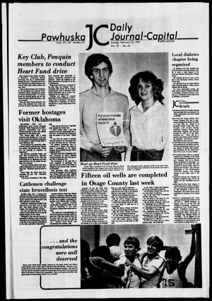 Pawhuska Daily Journal-Capital (Pawhuska, Okla.), Vol. 72, No. 32, Ed. 1 Sunday, February 15, 1981
