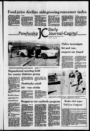 Pawhuska Daily Journal-Capital (Pawhuska, Okla.), Vol. 72, No. 39, Ed. 1 Wednesday, February 25, 1981