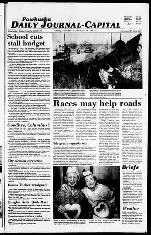 Pawhuska Daily Journal-Capital (Pawhuska, Okla.), Vol. 74, No. 32, Ed. 1 Tuesday, February 15, 1983