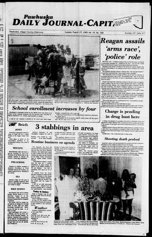 Primary view of object titled 'Pawhuska Daily Journal-Capital (Pawhuska, Okla.), Vol. 74, No. 168, Ed. 1 Tuesday, August 23, 1983'.