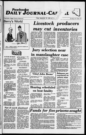 Pawhuska Daily Journal-Capital (Pawhuska, Okla.), Vol. 74, No. 196, Ed. 1 Friday, September 30, 1983