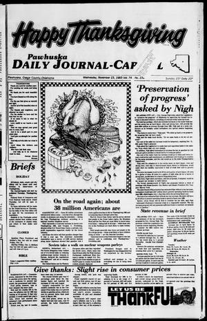 Pawhuska Daily Journal-Capital (Pawhuska, Okla.), Vol. 74, No. 232, Ed. 1 Wednesday, November 23, 1983