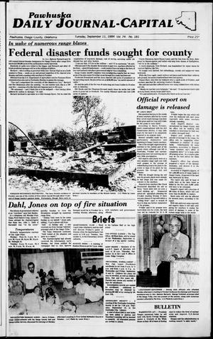 Pawhuska Daily Journal-Capital (Pawhuska, Okla.), Vol. 74, No. 181, Ed. 1 Tuesday, September 11, 1984