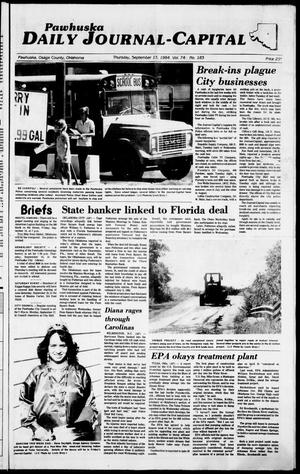 Pawhuska Daily Journal-Capital (Pawhuska, Okla.), Vol. 74, No. 183, Ed. 1 Thursday, September 13, 1984