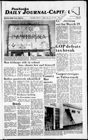 Pawhuska Daily Journal-Capital (Pawhuska, Okla.), Vol. 75, No. 47, Ed. 1 Thursday, March 7, 1985