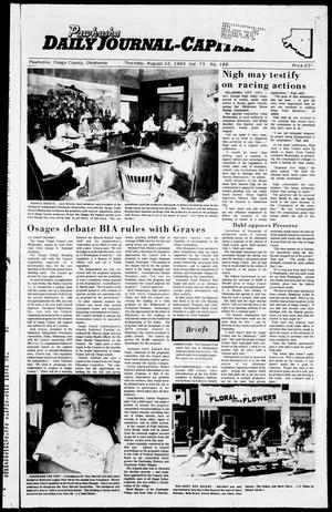 Pawhuska Daily Journal-Capital (Pawhuska, Okla.), Vol. 75, No. 166, Ed. 1 Thursday, August 22, 1985