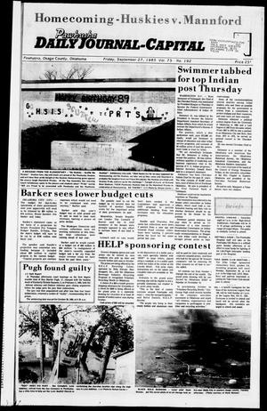 Pawhuska Daily Journal-Capital (Pawhuska, Okla.), Vol. 75, No. 192, Ed. 1 Friday, September 27, 1985