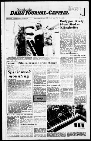 Pawhuska Daily Journal-Capital (Pawhuska, Okla.), Vol. 75, No. 205, Ed. 1 Wednesday, October 16, 1985