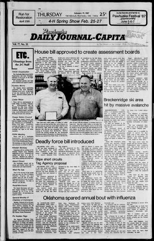 Pawhuska Daily Journal-Capital (Pawhuska, Okla.), Vol. 77, No. 35, Ed. 1 Thursday, February 19, 1987
