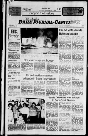 Pawhuska Daily Journal-Capital (Pawhuska, Okla.), Vol. 77, No. 41, Ed. 1 Friday, February 27, 1987