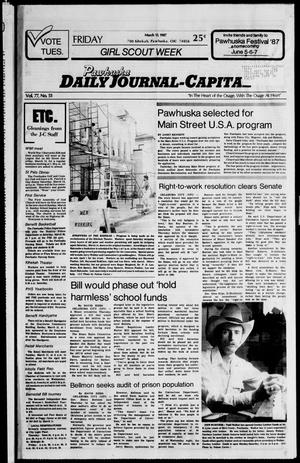 Pawhuska Daily Journal-Capital (Pawhuska, Okla.), Vol. 77, No. 51, Ed. 1 Friday, March 13, 1987