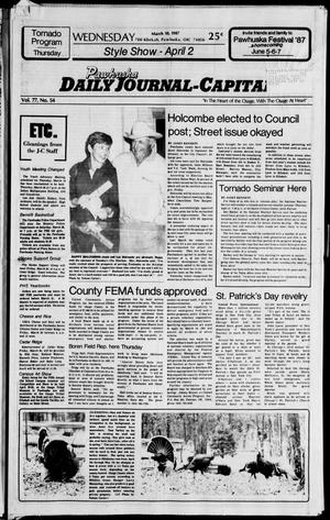 Pawhuska Daily Journal-Capital (Pawhuska, Okla.), Vol. 77, No. 54, Ed. 1 Wednesday, March 18, 1987