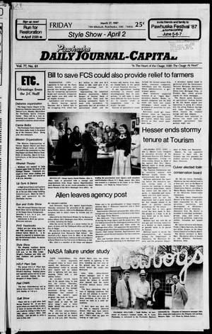 Pawhuska Daily Journal-Capital (Pawhuska, Okla.), Vol. 77, No. 61, Ed. 1 Friday, March 27, 1987