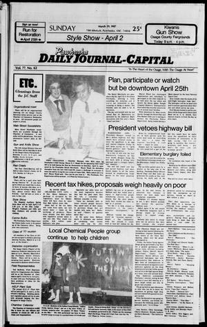 Pawhuska Daily Journal-Capital (Pawhuska, Okla.), Vol. 77, No. 62, Ed. 1 Sunday, March 29, 1987
