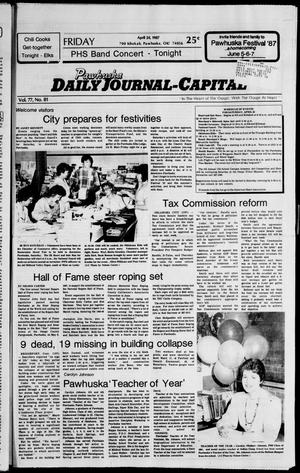 Pawhuska Daily Journal-Capital (Pawhuska, Okla.), Vol. 77, No. 81, Ed. 1 Friday, April 24, 1987