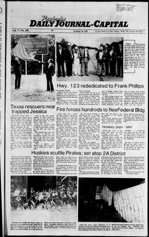 Pawhuska Daily Journal-Capital (Pawhuska, Okla.), Vol. 77, No. 205, Ed. 1 Friday, October 16, 1987