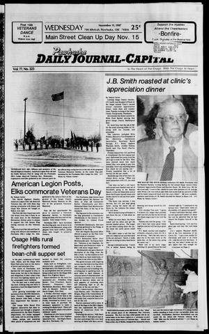 Pawhuska Daily Journal-Capital (Pawhuska, Okla.), Vol. 77, No. 223, Ed. 1 Wednesday, November 11, 1987