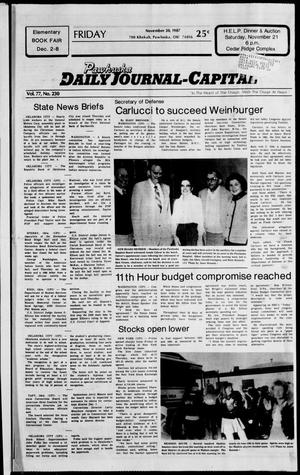Pawhuska Daily Journal-Capital (Pawhuska, Okla.), Vol. 77, No. 230, Ed. 1 Friday, November 20, 1987