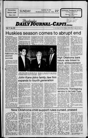 Pawhuska Daily Journal-Capital (Pawhuska, Okla.), Vol. 77, No. 231, Ed. 1 Sunday, November 22, 1987