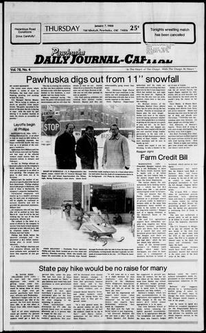 Pawhuska Daily Journal-Capital (Pawhuska, Okla.), Vol. 78, No. 4, Ed. 1 Thursday, January 7, 1988