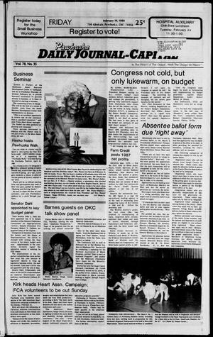 Pawhuska Daily Journal-Capital (Pawhuska, Okla.), Vol. 78, No. 35, Ed. 1 Friday, February 19, 1988
