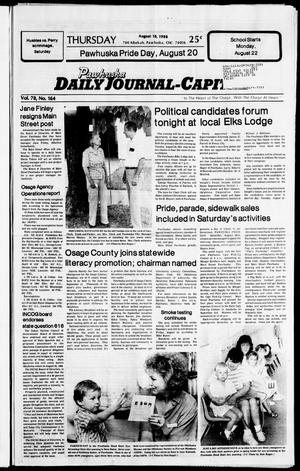 Pawhuska Daily Journal-Capital (Pawhuska, Okla.), Vol. 78, No. 164, Ed. 1 Thursday, August 18, 1988