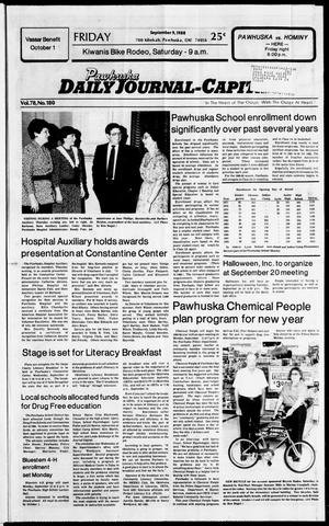 Primary view of object titled 'Pawhuska Daily Journal-Capital (Pawhuska, Okla.), Vol. 78, No. 180, Ed. 1 Friday, September 9, 1988'.