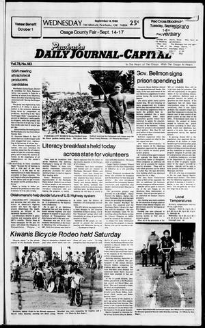 Pawhuska Daily Journal-Capital (Pawhuska, Okla.), Vol. 78, No. 183, Ed. 1 Wednesday, September 14, 1988