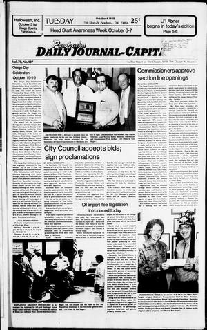 Primary view of object titled 'Pawhuska Daily Journal-Capital (Pawhuska, Okla.), Vol. 78, No. 197, Ed. 1 Tuesday, October 4, 1988'.