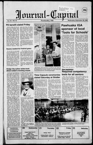 Journal-Capital (Pawhuska, Okla.), Vol. 79, No. 75, Ed. 1 Wednesday, September 20, 1989