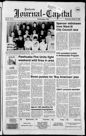 Pawhuska Journal-Capital (Pawhuska, Okla.), Vol. 81, No. 21, Ed. 1 Wednesday, March 13, 1991