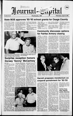 Pawhuska Journal-Capital (Pawhuska, Okla.), Vol. 82, No. 63, Ed. 1 Wednesday, August 5, 1992