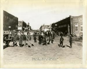 Laborers Completing a Section of Street in Guthrie