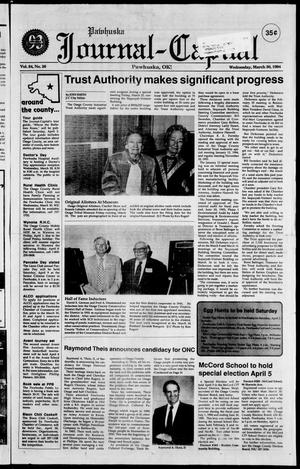 Pawhuska Journal-Capital (Pawhuska, Okla.), Vol. 84, No. 26, Ed. 1 Wednesday, March 30, 1994