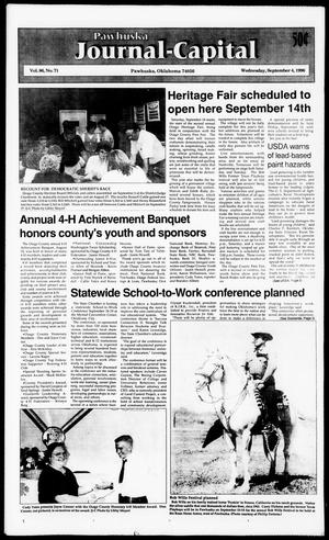 Pawhuska Journal-Capital (Pawhuska, Okla.), Vol. 86, No. 71, Ed. 1 Wednesday, September 4, 1996