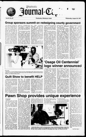 Pawhuska Journal-Capital (Pawhuska, Okla.), Vol. 87, No. 67, Ed. 1 Wednesday, August 20, 1997