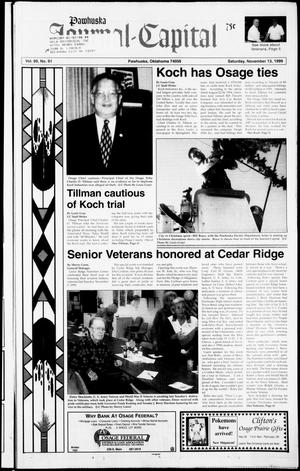 Pawhuska Journal-Capital (Pawhuska, Okla.), Vol. 89, No. 91, Ed. 1 Saturday, November 13, 1999
