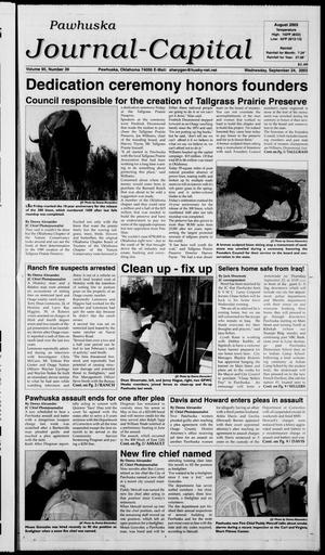Pawhuska Journal-Capital (Pawhuska, Okla.), Vol. 95, No. 39, Ed. 1 Wednesday, September 24, 2003