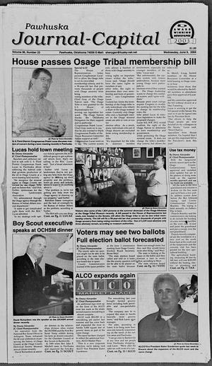 Pawhuska Journal-Capital (Pawhuska, Okla.), Vol. 96, No. 23, Ed. 1 Wednesday, June 9, 2004