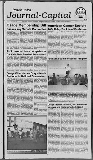 Pawhuska Journal-Capital (Pawhuska, Okla.), Vol. 96, No. 30, Ed. 1 Wednesday, July 28, 2004