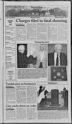 Primary view of object titled 'Pawhuska Journal-Capital (Pawhuska, Okla.), Vol. 96, No. 39, Ed. 1 Wednesday, October 6, 2004'.