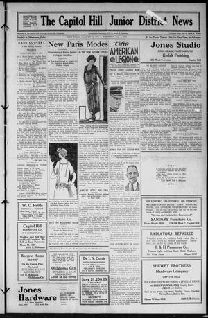 Primary view of object titled 'The Capitol Hill Junior District News (Oklahoma City, Okla.), Vol. 21, No. 1, Ed. 1 Wednesday, September 6, 1922'.
