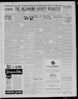 The Oklahoma County Register (Luther, Okla.), Vol. 40, No. 21, Ed. 1 Thursday, November 9, 1939