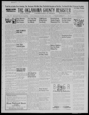 Primary view of object titled 'The Oklahoma County Register (Luther, Okla.), Vol. 40, No. 42, Ed. 1 Thursday, April 4, 1940'.