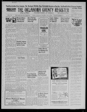 The Oklahoma County Register (Luther, Okla.), Vol. 40, No. 51, Ed. 1 Thursday, June 6, 1940